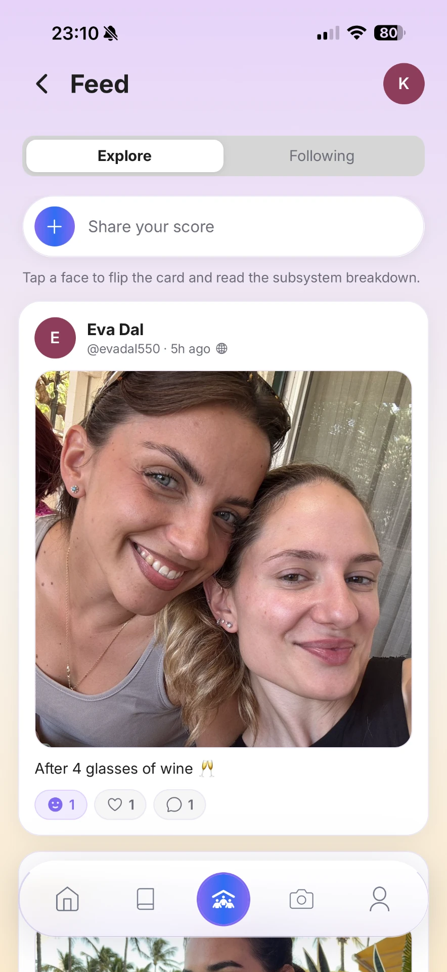 BHI Room feed with member posts and score reactions